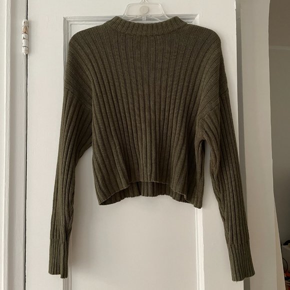 American Eagle | Green Mock Turtleneck Sweater | Women | Size S | Petite - Picture 1 of 2